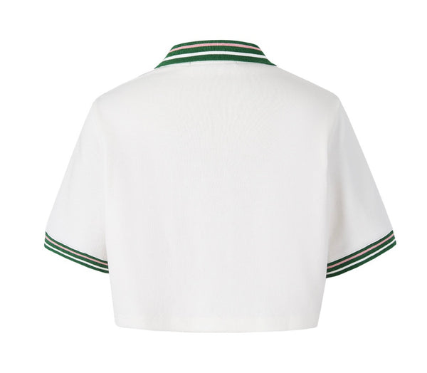 13DE MARZO Vintage Tennis Top - White