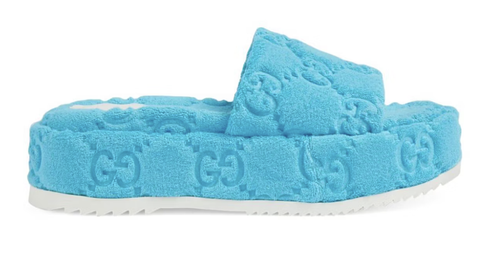 Gucci GG Platform Sandal Blue
