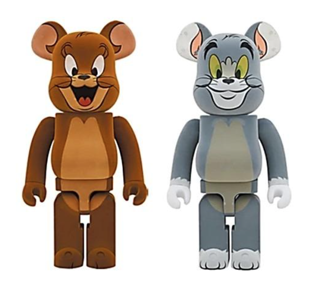 Bearbrick Tom and Jerry 1000% Set - Flocky Version