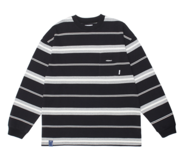 Unbent City Boys Stripes Long Sleeve Shirts - Black