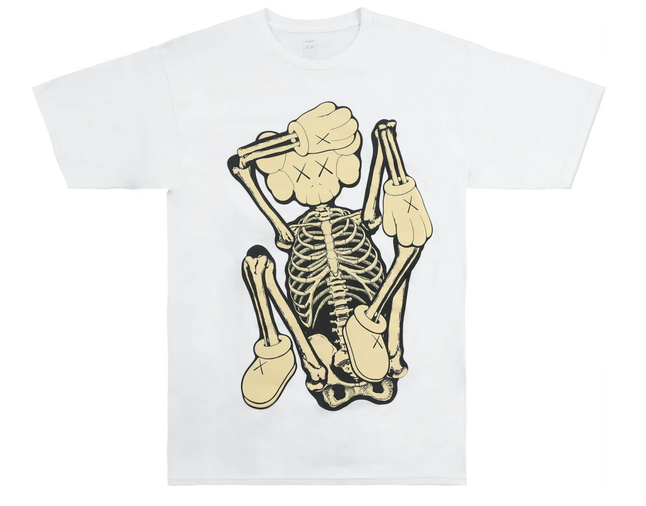 Kaws Skeleton New Fiction Tee - Bone
