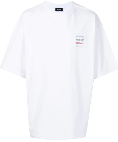 We11done Multi-color Logo Tee - White