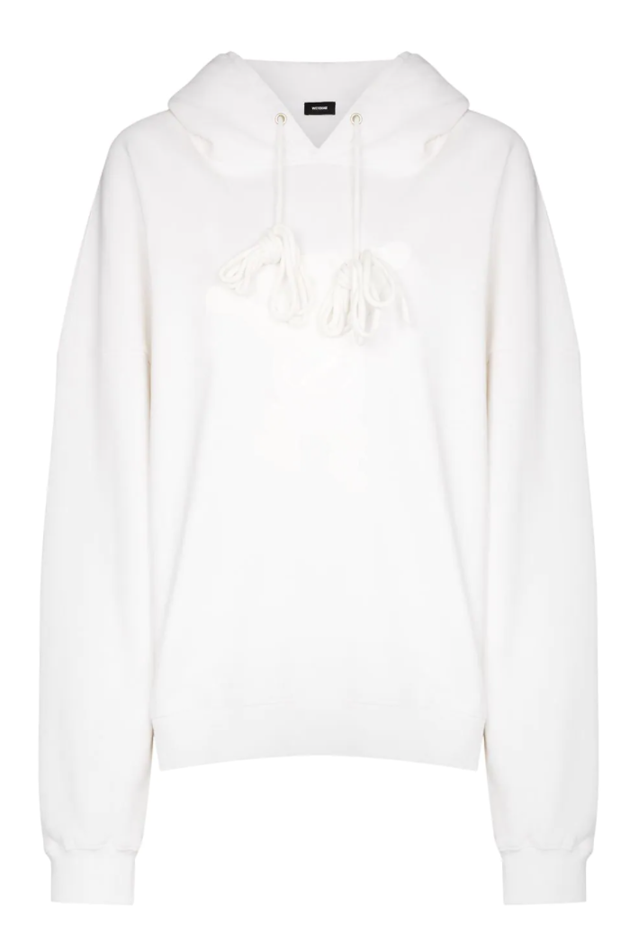We11done Teddy Cotton Hoodie - White