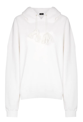 We11done Teddy Cotton Hoodie - White