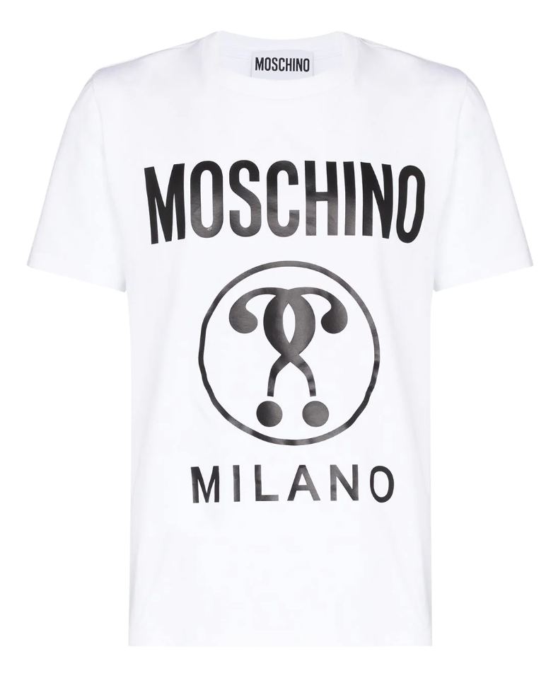 Moschino Double Question Mark Logo Shirt - White