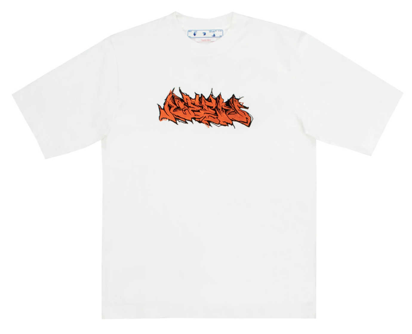 Off White Neen 0w Logo Skate S/s T Shirt Black/orange