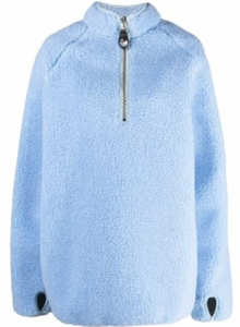 We11done Oversized Fleece Sweatshirt - Blue