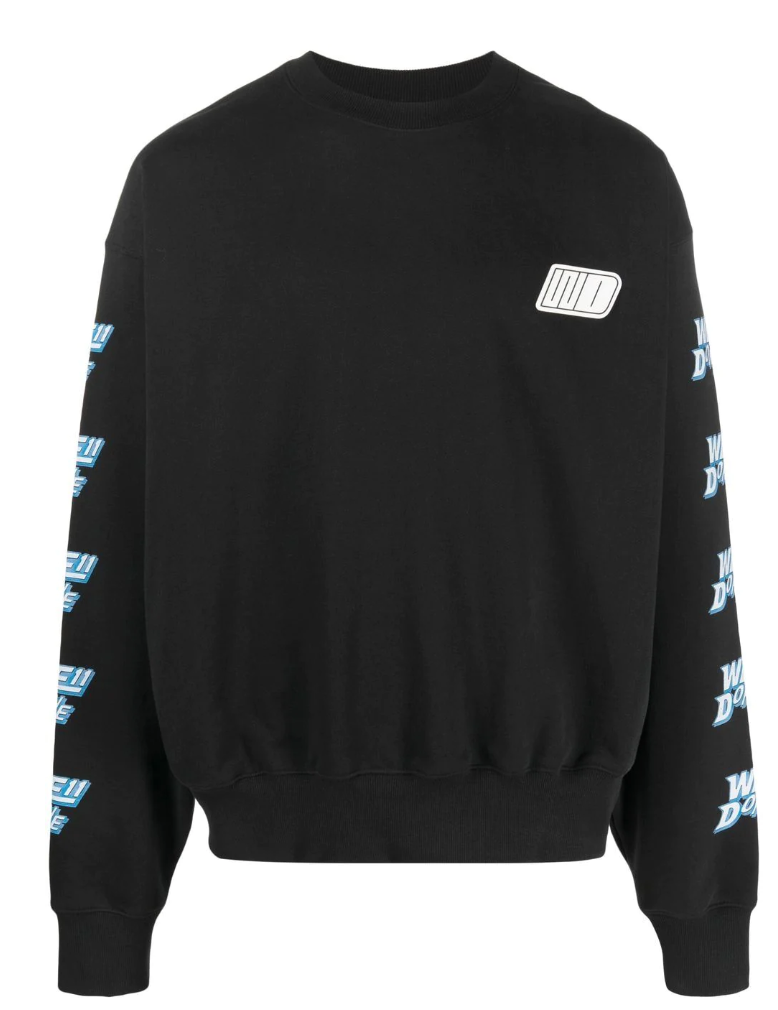 We11done Armed Logo Sweaters - Black