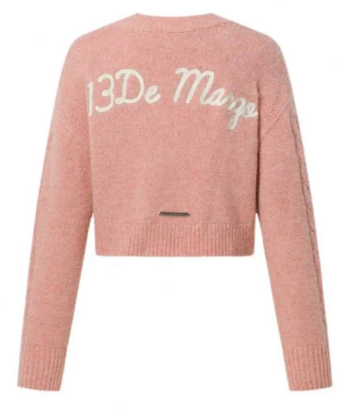 13DE MARZO Doozoo Button Knit Cardigan - Pink