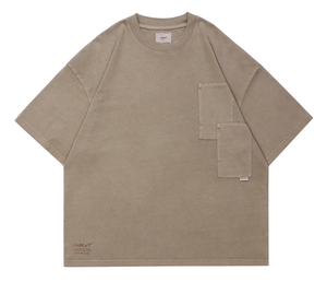 Unbent Washed Pockets Tee - Brown