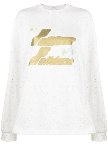 We11done White Logo Print Long Sleeve T-shirt