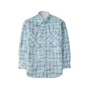 Charlie Luciano Tweed Shirt - Blue Tint
