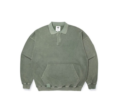 Madness Washed Polo Sweaters - Army Green