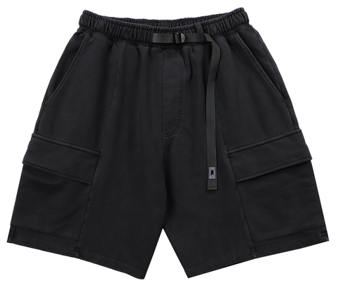 Unbent Waist Adjustable Shorts - Washed black