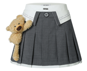 13DE MARZO Bear Loin Pleated Skirt