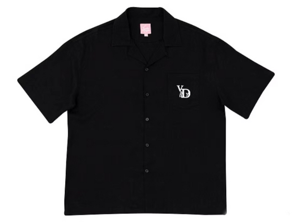 Vandy the Pink Flowers Button up - Black